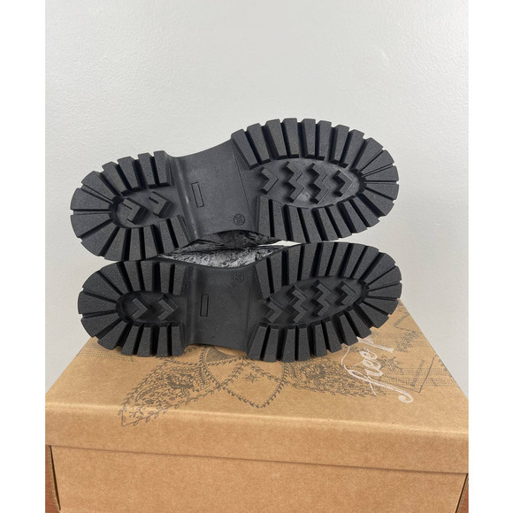 Free People Crushed Velvet Loafers in Gray and Black - Picture 8 of 10